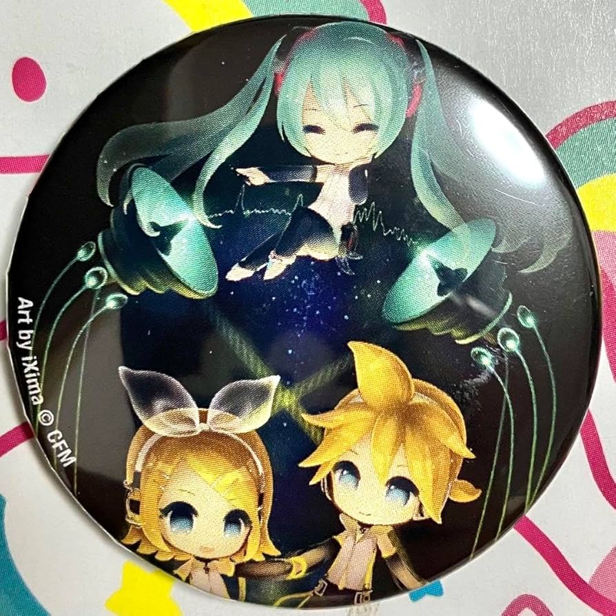 Amazon.co.jp: 珍 ミク 鏡音リンレン ミニキャラ 缶バッジ iXima